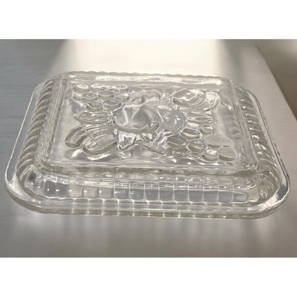 Vintage Fire King Clear Glass Refrigerator Dish - Elegant Retro Storage With Lid - Picture 6 of 10